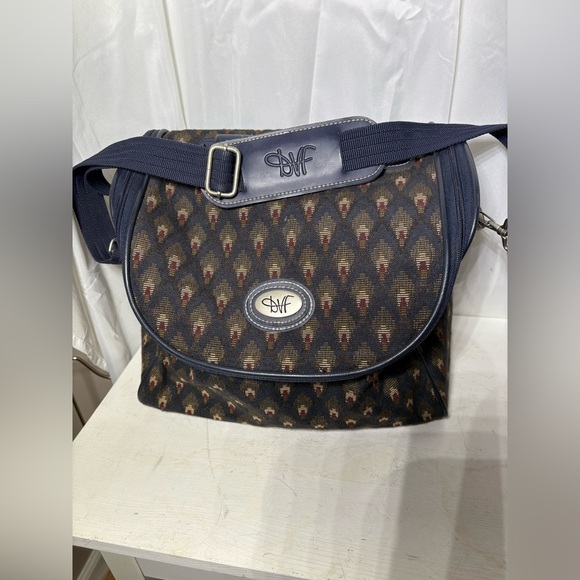 DIANE VON FURSTENBERG DVF Travel/Overnight Tapestry Bag W/Strap